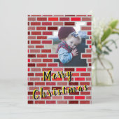 kerstbricks fotocollage feestdagenkaart (Staand voorkant)