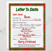 kerstbrief aan de kerstman (Voorkant / Achterkant)