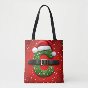 Kerstbrief C Met Kerstkrans Decoratie Draagtas