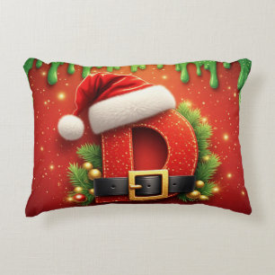 Kerstbrief D Met Sinterklaas Hoed En Kerstversieri Accent Kussen