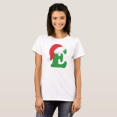 kerstbrief E-alfabet T-shirt (Voorkant volledig)