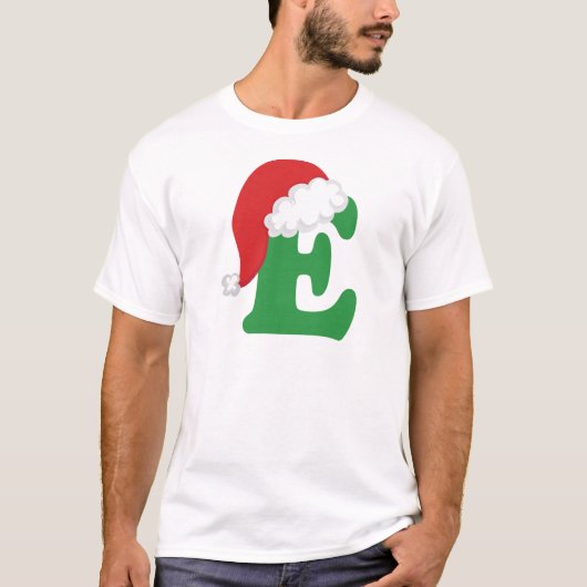 kerstbrief E-alfabet T-shirt (Voorkant)