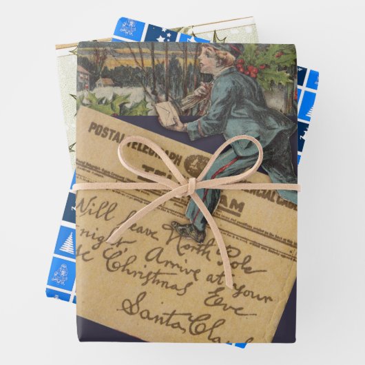 kerstbrief inpakpapier vel (In situ)