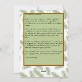 Kerstbrief met foto - Dennentakken Feestdagenkaart (Achterkant)