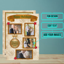 Kerstbrief met foto - Dennentakken