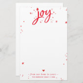 KERSTBRIEF moderne handgeschreven script vrolijk r Briefpapier (Voorkant / Achterkant)