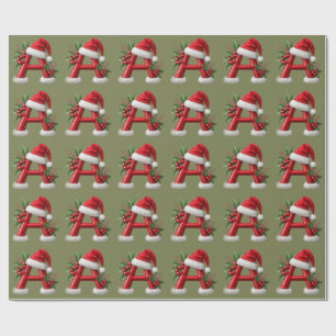 🎅 Kerstbrief Monogram Decoratie Cadeaubord 🎄 Cadeaupapier