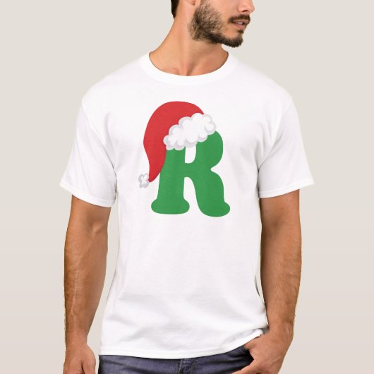 kerstbrief R-alfabet T-shirt (Voorkant)