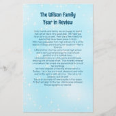 Kerstbrief Sjabloon Blauwe Twinkling Stars Briefpapier (Voorkant)