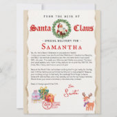 Kerstbrief van Sinterklaas Nice List-certificaat (Voorkant)