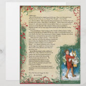 Kerstbrief van Vintage Joyous Shopper (Voorkant / Achterkant)