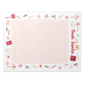 Kerstbrief voor Santa Lined Notitieblok (Voorkant)