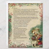  kerstbrief voor Santa Retro (Voorkant / Achterkant)