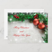 kerstbriefkaart feestdagenkaart (Voorkant / Achterkant)