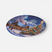 kerstbriefkaart papieren bordje (Gekanteld)