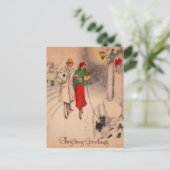  kerstBriefkaart Retro Feestdagenkaart (Staand voorkant)