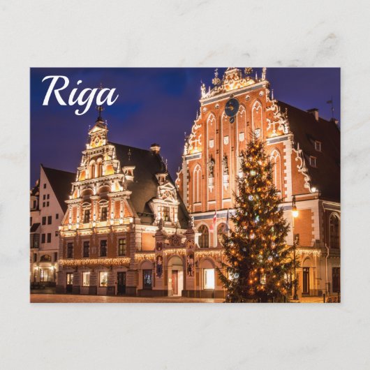 Kerstbriefkaart van het Briefkaart Riga (Voorkant)