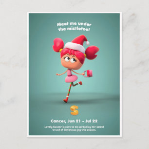 kerstBriefkaart voor kanker Briefkaart