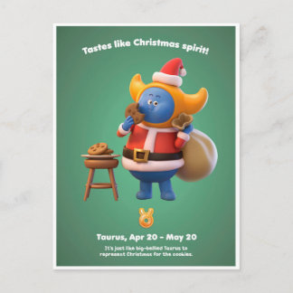 kerstBriefkaart voor Taurus Briefkaart