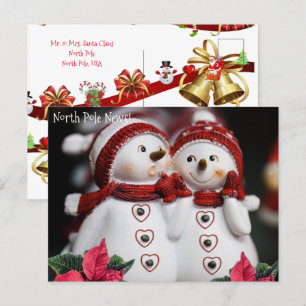 KerstBriefkaarten Noordpool Snowman Briefkaart