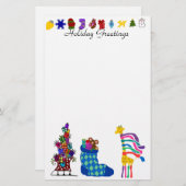 kerstbriefpapier briefpapier (Voorkant / Achterkant)