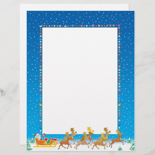 Kerstbriefpapier - Sinterklank in stijlvol design (Voorkant / Achterkant)