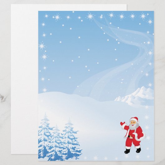 Kerstbriefpapier - Sinterklusje (Voorkant / Achterkant)