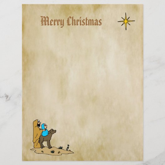 Kerstbriefpapier - Ster van Bethlehem (Voorkant)