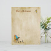 Kerstbriefpapier - Ster van Bethlehem (Staand voorkant)