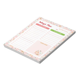Kerstbrieven naar Santa Daily To Do Planner Notitieblok