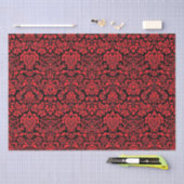 Kerstbrocade Dark Red Tissuepapier (Craft)