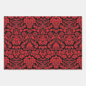 Kerstbrocade Dark Trio Inpakpapier Vel (Voorkant)