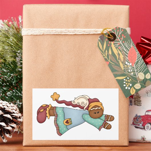 kerstbrood Angel Rechthoekige Sticker