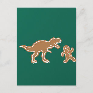 Kerstbrood Dinosaur Cookie Hunt Briefkaart