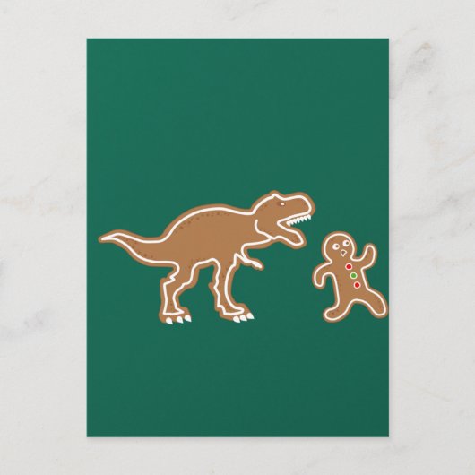 Kerstbrood Dinosaur Cookie Hunt Briefkaart (Voorkant)
