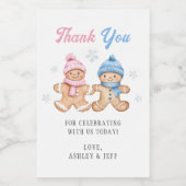 Kerstbrood Geslacht Onthulling Feest Bedankt Wijn Etiket (Enkel label)