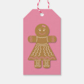 kerstbrood Girl Pink Gift Labels Cadeaulabel (Voorkant)