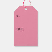 kerstbrood Girl Pink Gift Labels Cadeaulabel (Achterkant)