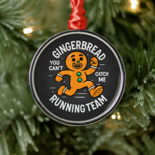 Kerstbrood Hardloopteam Metalen Ornament
