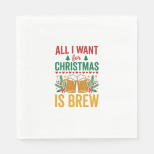 Kerstbrouwsel Vakantie Drank Ontwerp Servet