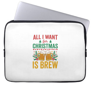 Kerstbrouwsel Vakantiedrank Ontwerp Laptop Sleeve
