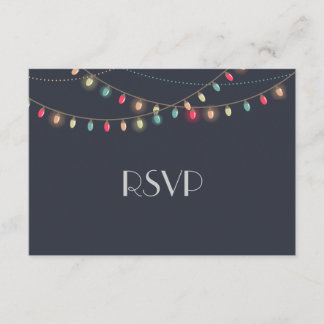 kerstbruiloft Chalkboard RSVP Kaartje