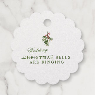 Kerstbruiloft Cocktail Napkins Bedankjes Labels
