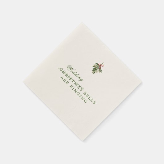 Kerstbruiloft Cocktail Napkins Servet (Hoek)
