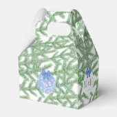 Kerstbruiloft Elegant Blue Bauble Bedankdoosjes (Achterkant)