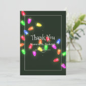 kerstbruiloft foto bedankkaart (Staand voorkant)