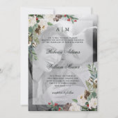 Kerstbruiloft | Foto uitnodiging met overlay (Voorkant)