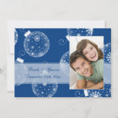 Kerstbruiloft Fotouitnodigingskaarten Kaart (Achterkant)