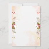 Kerstbruiloft Jubileum Renewal Vows Invitat Kaart (Achterkant)