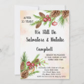 Kerstbruiloft Jubileum Renewal Vows Kaart (Voorkant)